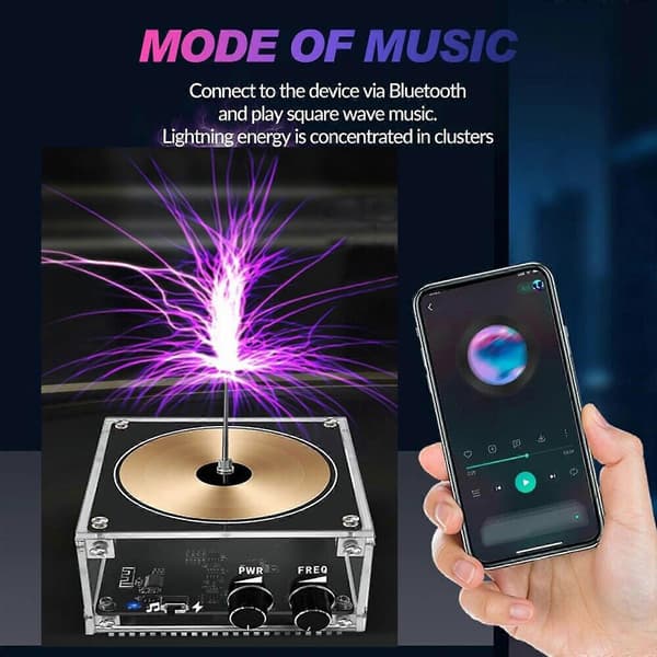 Bluetooth Musikk Tesla Coil - Bueplasma Høyttaler for Trådløse Vitenskapelige Eksperimenter