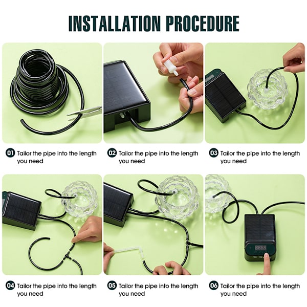 Smart Automatic Watering Device Solar Power Irrigation Wireless Control Garden Timer Watering Micro Spray Set CJY