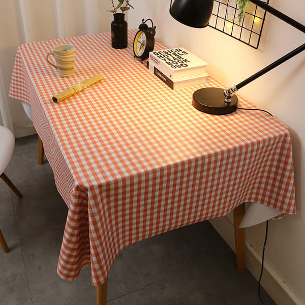 Rutiga bordsduk rektangulär fläckbeständig, vattentät, röd (90*150CM)