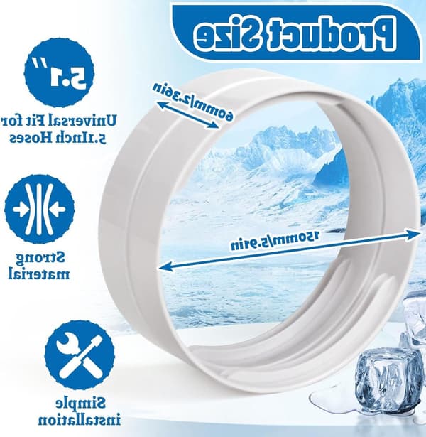 Afløbsslangeadapter til bærbar aircondition - Ø 150 mm