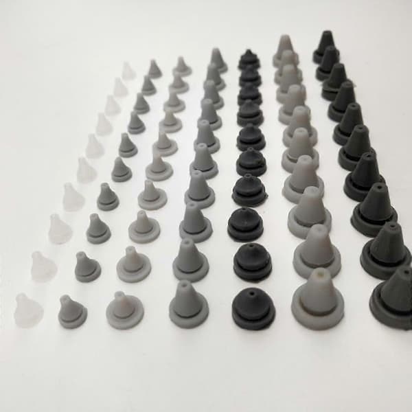 Silikonmunstycken för duschmunstycken, 50-pack, 7 mm spraypip för köks- och rengöringsbruk Light Gray