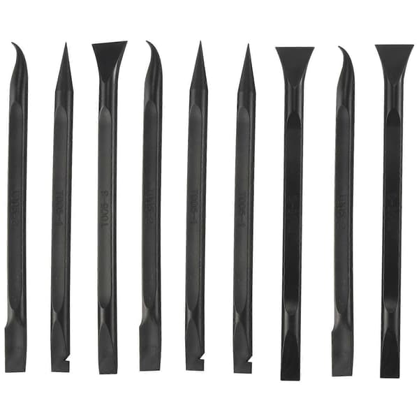 9 st plastskrapverktyg repfri plastskrapa rengöringspennaformad skrapa multifunktionell black
