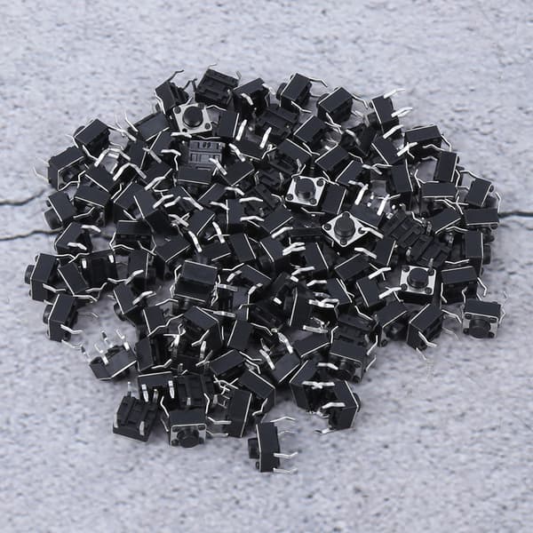 100 kpl Hetkellinen painonappikytkin Mini Micro Tact -kytkintarvikkeet 6 x 4,3 mm