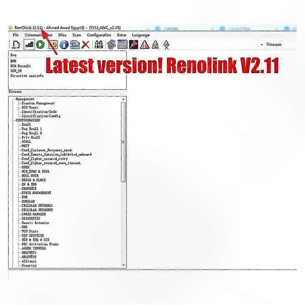 OBD2 ECU-programmerer for Renault/Dacia nøkkelkoding og tilbakestilling av kollisjonspute USB-diagnosekabel for V2.11 programvarekompatibilitet Red