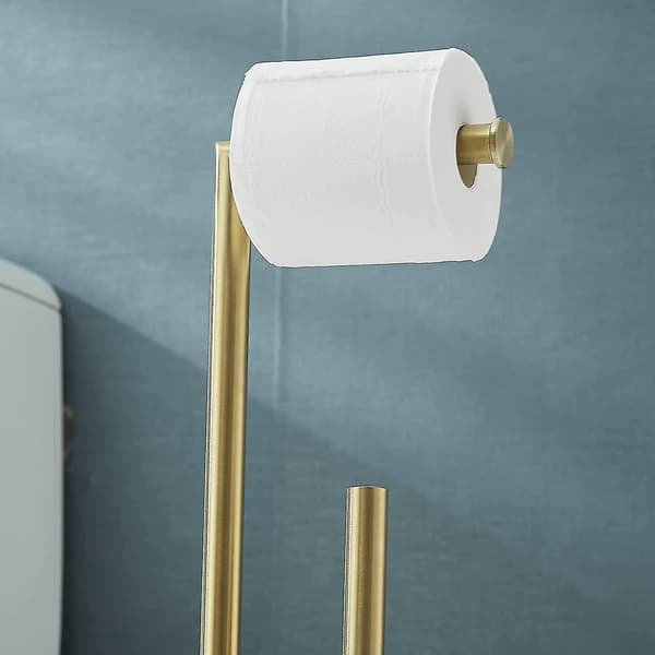 Fritstående toiletpapirholder 304 rustfrit stål børstet guld TY