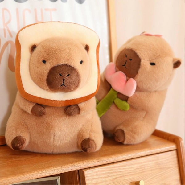 30cm/40cm Capybara Plyschleksaker Barn Ful Och Söt Gosedjur Kramkudde Med Avtagbart Huvudskydd Kaninstil Rabbit Style 30cm