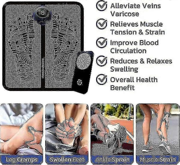 Fodmassager til neuropati-lindring - 8 tilstande og 19 niveauer helkropsmassager med varmeterapi