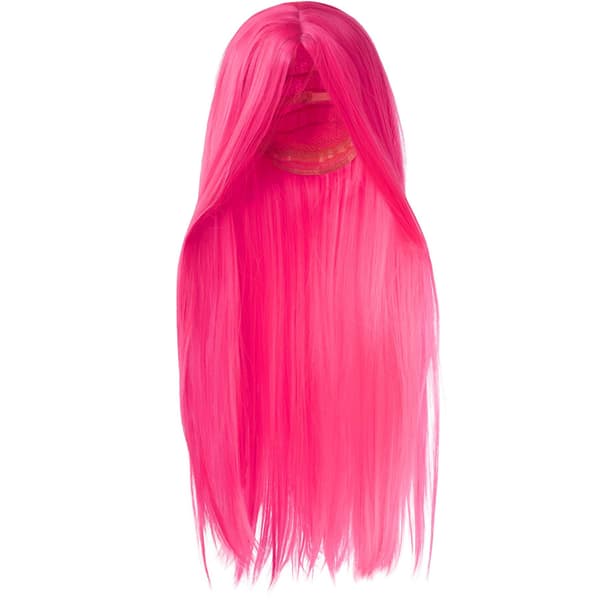 tectake Parykk langt hår flatt Pink Rosa