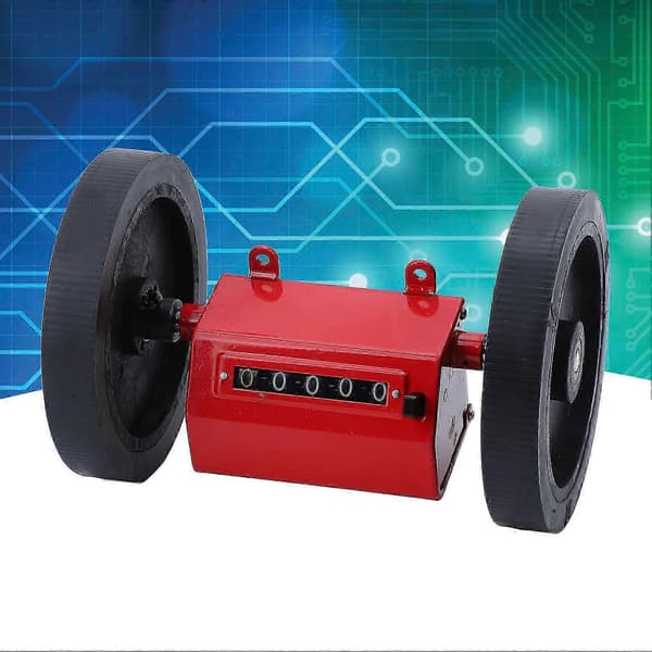 Rolling Meter Counter 5 Digits Display Stainless Steel Shell Rolling Mechanical Length Counter for Leather, CJY