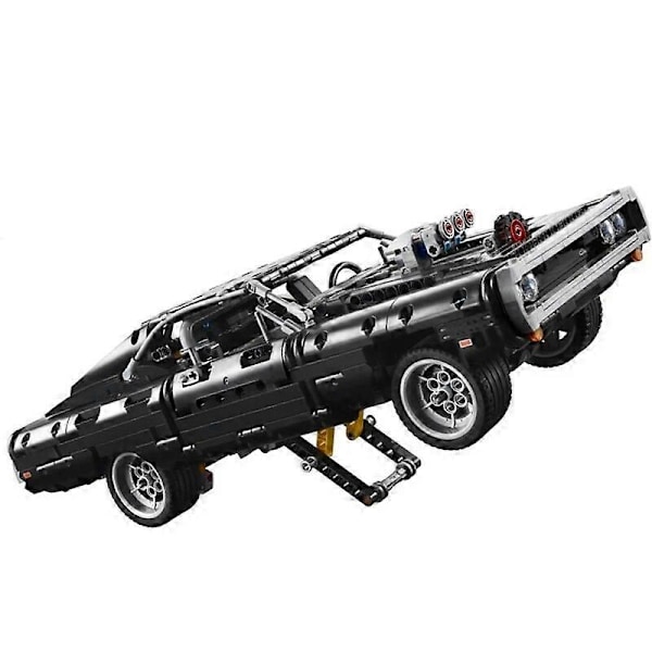 Hot Moc Bricks Tech Car Series Doms Dodged Charger 42111 Modellbyggstenar Racingbilar Leksaker Present Till Pojkar Barn
