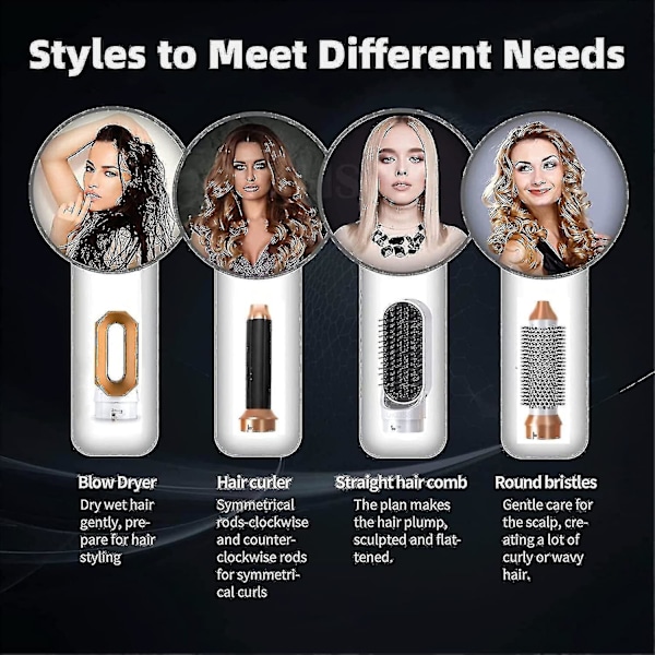in 1 style Airwrap Air Styler med bred åpning, flat overflate (fold)
