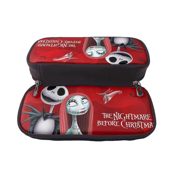 r331 The Nightmare Before Christmas Pencil Case Durable Leather Pencil Case with Zipper & Compartments x331