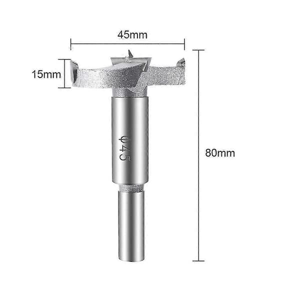 5 deler trebor, (40/45/50/60/70mm) karbid treoverfresbor sortiment