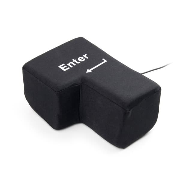 Stor Enter-tast, svart, én størrelse, svart black one size
