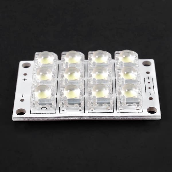 6X DC 3V 5V 12 LED Superljus Vit Piranha LED Kretskort LED-lampor Ljus Yacht White
