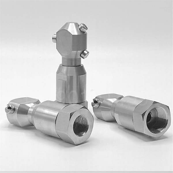 4-point impact bottle and jar cleaning nozzle, oil drum fully automatic cleaning nozzle, rotating spray can nozzleCJY Silver