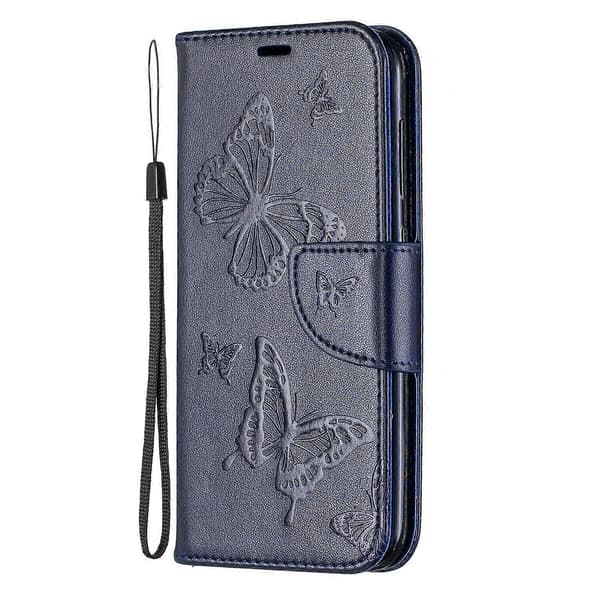 Imprint Butterfly Leather Wallet Case for Nokia 4.2 - Green, CJY Multicolo Multicolor Dark Blue