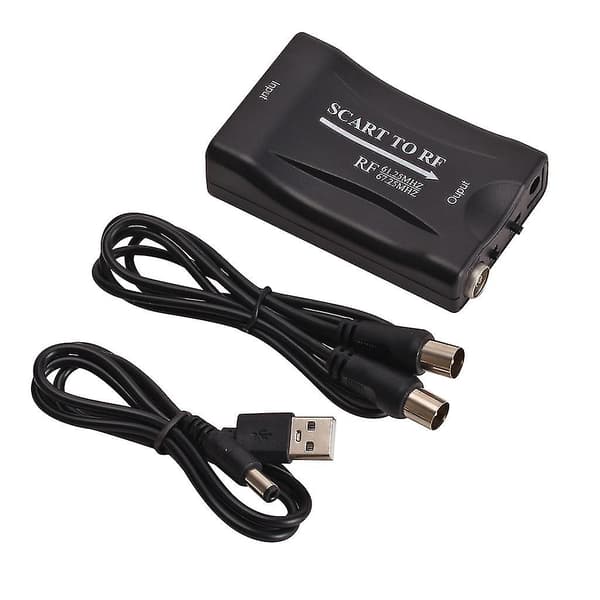 Scart til RF koaksialomformeradapter Scart digitalt signal til RF analogt signal