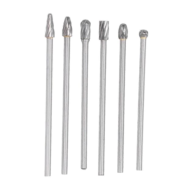6 stk 85HRA sylinderhode portingsett wolframkarbid bor sett die grinder bits