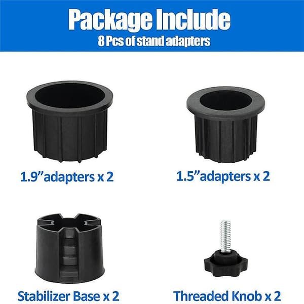 8 stk. Paraplyfot Hull Ring Plugghette og Lokk Terrasseparaplyfot Reservedeler Fot Stabilisator