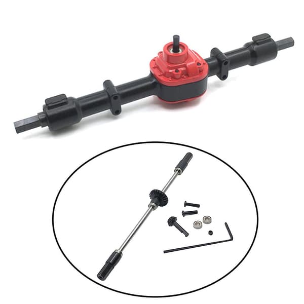 RC bagbroaksel-sæt til MN D91 D96 MN99S FJ45 Crawler DIY tilbehørsdele Black