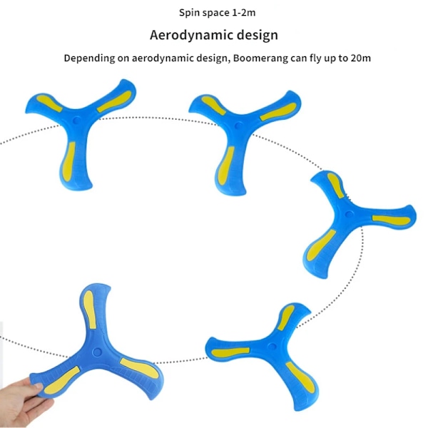 Barn Boomerang Mjuk Tri-Leaf Cross Vuxen-Barn Interaktiv Blå Blue