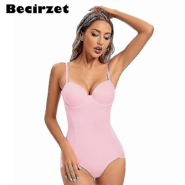 Shapewear Dame Heldragt Plus Size Sort Beige Sømløst Undertøj Slankende Bodysuits Sort S