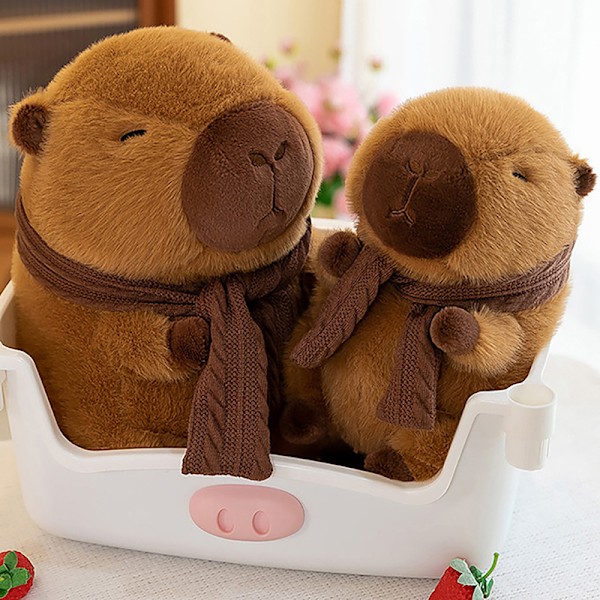 Skjerf Capybara Plysjleketøy Capybara Kosedyr Plysjleketøy 35cm