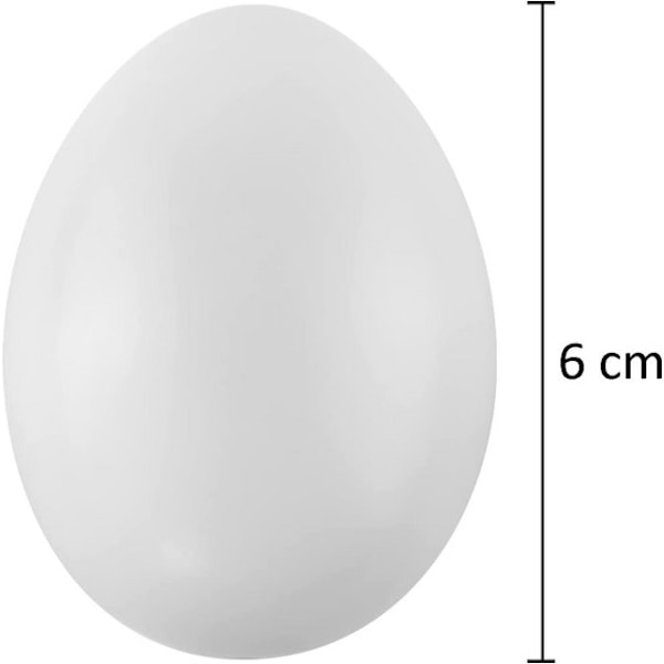 Muovimuna 6 cm 25 kpl askarteluun ja koristeluun pääsiäisenä, valkoinen
