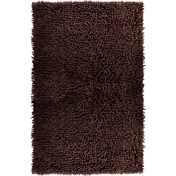 Bademåtte Chenille mørkebrun, blød bademåtte (50 x 80 cm) kaffe