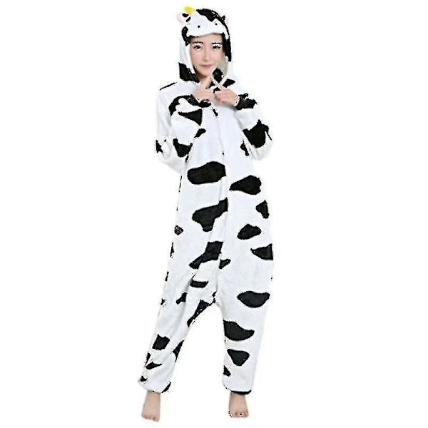 Unisex Aikuisten Kigurumi Eläinhahmoasu Onesie Pyjama Yksikokoinen Lehmä Cow M