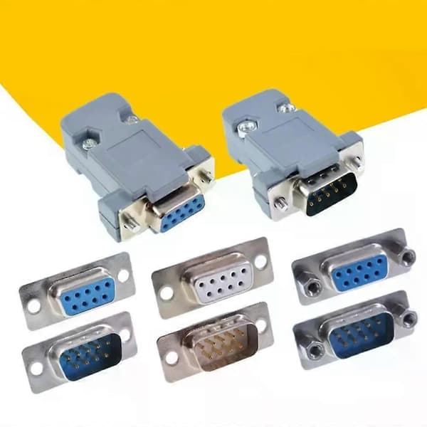 DB9 D-sub-stik RS232 COM 9-benet jack-stikadapter hun han plasthus 3