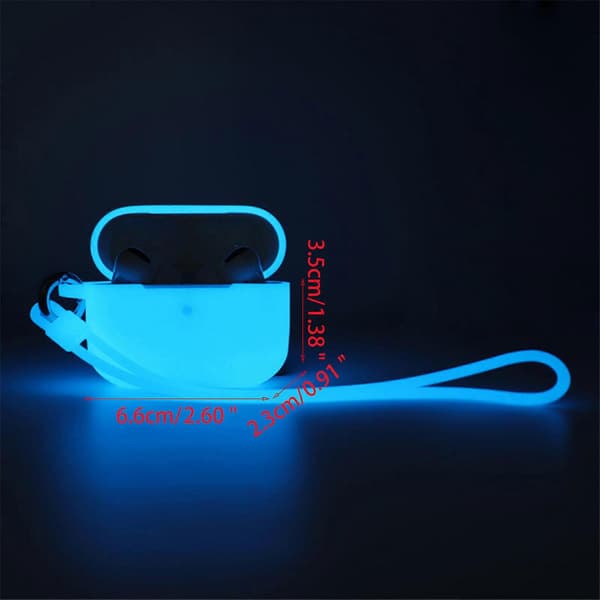 Hovedtelefon Lysende til Etui Silikone Cover til Apple Pro Headset Cover Blue