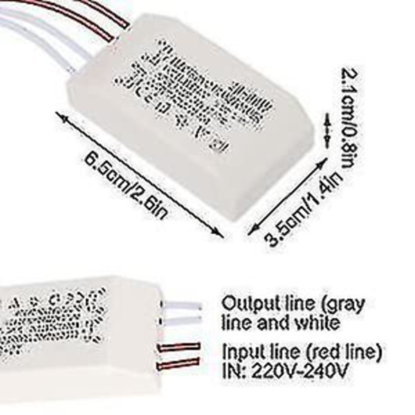 220v til AC 12v Elektronisk Transformator, 20-60w Spenningsomformer, Intelligent Strømforsyningsdriver for Lavspenningslampe