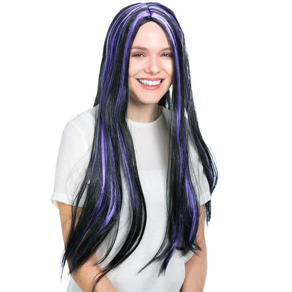 tectake Vampire paryk med langt hår Purple Lila