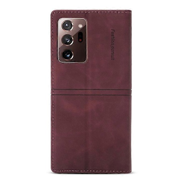 För Samsung Galaxy Note20 Ultra Dream Magnetisk Sug Business Horisontell Flip PU Läderfodral med Hållare & Kortplats & Plånbok[D] Wine Red