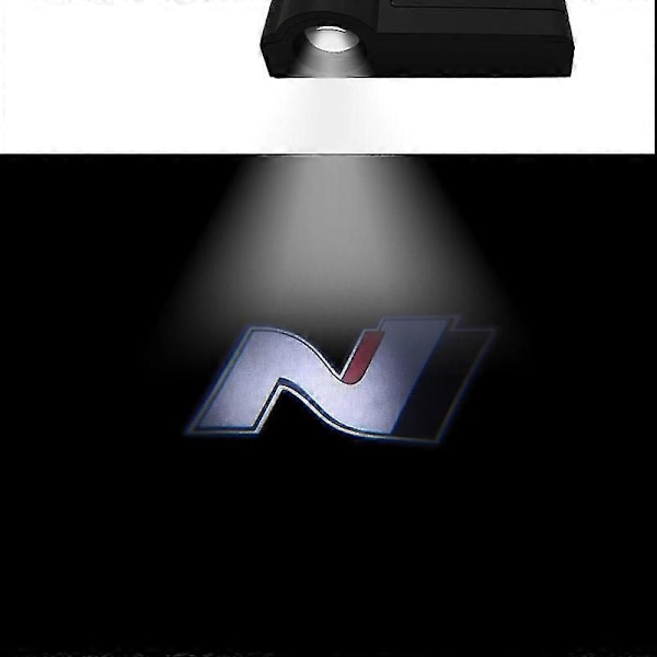 Universaali langaton LED-projektori oven valo Tervetulovalo N Logo Yhteensopiva Hyundai N Line Veloster Kona Elantra I30 I20 Sonata - Hyvä Type 1