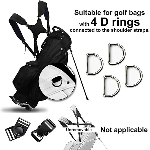 Bærbar Golf Skulderstropp Golfbag Stropp Kompatibel Skulderstropp