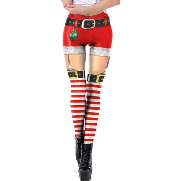 Dam Jul Tomte Leggings Byxor Tights Vinter B B M