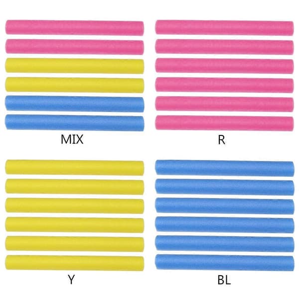 6 st 40 cm studsmattaräcke skumrör svamprör runt rör passande set 2 Blue and 2 Red and 2 Yellow