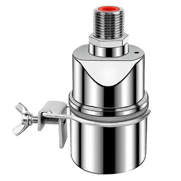 Automatisk vandstandsreguleringsventil 1/2 tomme rustfrit stål flydekugleventil til tank swimmingpool lige med klips