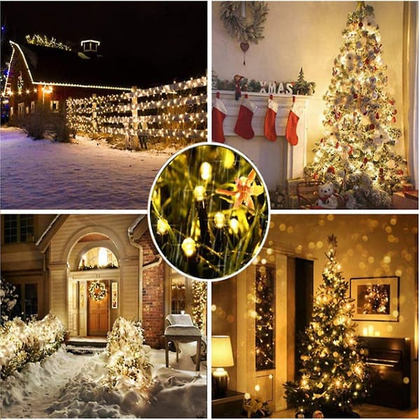 22M 200LEDs Solcelle Lys String Vandtæt Solcelle Lys String Udendørs Have Solcelle Lys Kæde Ferie Juletræsguirlande