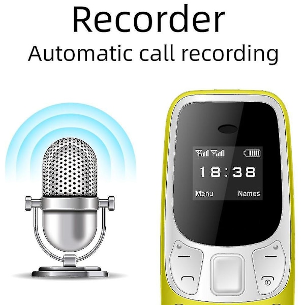 Servo Bm10 Mini Mobiltelefon 2 SIM-kort Bluetooth Hörlur Röstförvrängare Dialer Låg Strålning Ljudinspelning Liten Mobiltelefon [avancerad Kvalitet!50%rabatt] Black