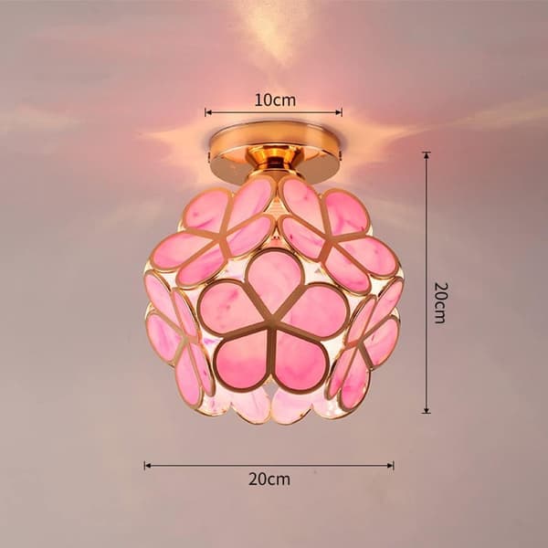 Modern kristall taklampa E27 för sovrum vardagsrum hall rosa 1 st