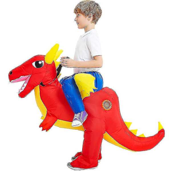 Barn T-rex Dinosaur Oppblåsbart Kostyme Barn Anime Purim Halloween Jul Fest Cosplay Kostymer Klesdrakt For Gutter Jenter barn størrelse 3 kids size3 Fit Height 80-119cm