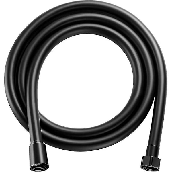 3m PVC Fleksibel Bruseslange, Sort, Højtryks Eksplosionssikker Slange, Anti-Kink og Lækagesikker, til alle brusehoveder. (3m)