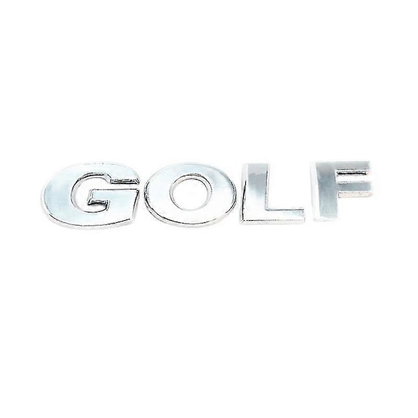 3D ABS GOLF Logo Musta Hopea Kromi Tarra Auton Muotoilu Auto Takaluukun Kirjaimet Merkintätarra tai Korin Sivulokasuojan Merkki Tunnus Silver