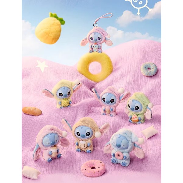 Stitch Må Spise en Bit Serie Vinyl Plast Stitch Blind Box Dukke (Tilfeldig)