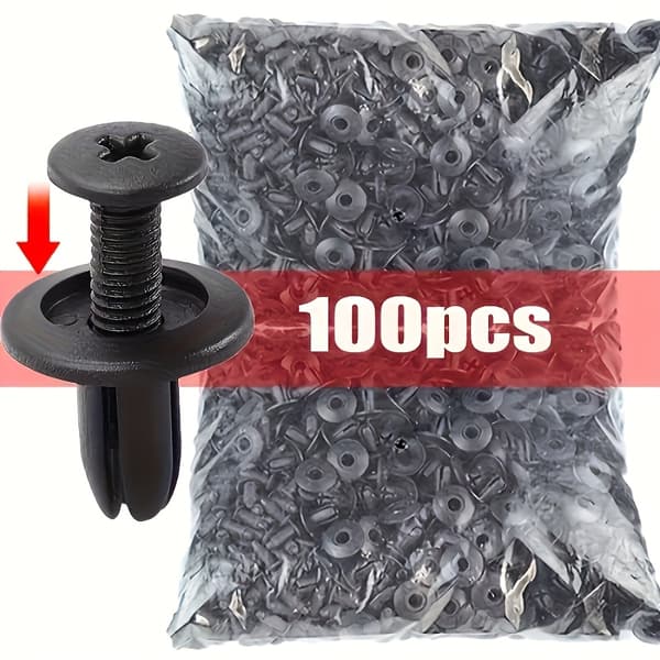100 st Bilmonteringsklämmor, dörrpaneler/stötfångarkanter 100 St