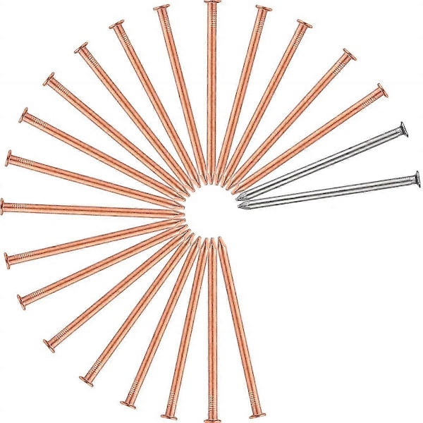 20 stk. Kobberspiker for å drepe trerotstubber, 3,5 tommer lange spiker, stubbefjerningsspiker med 2 stk. stålspiker